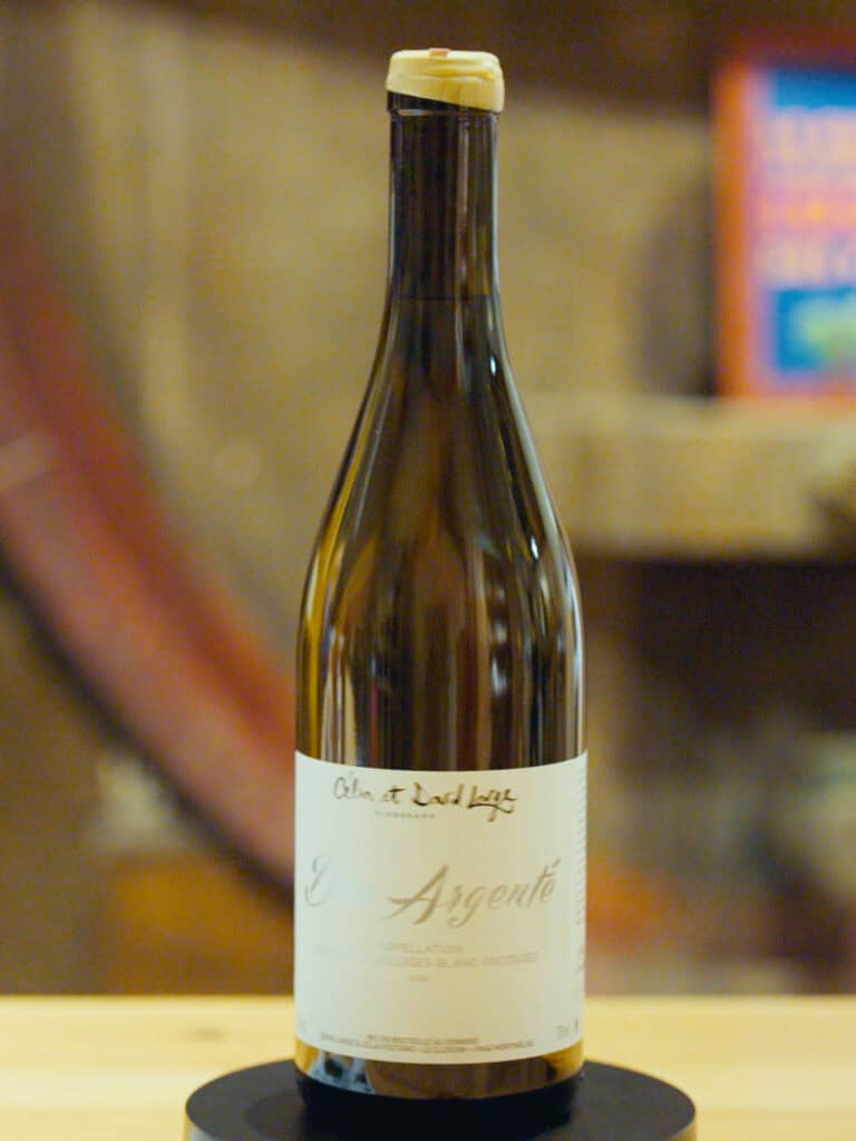 visuel illustrant la cuvée de David LARGE, nommée Dos Argenté, 100 % Chardonnay, en AOP Beaujolais Villages Blanc