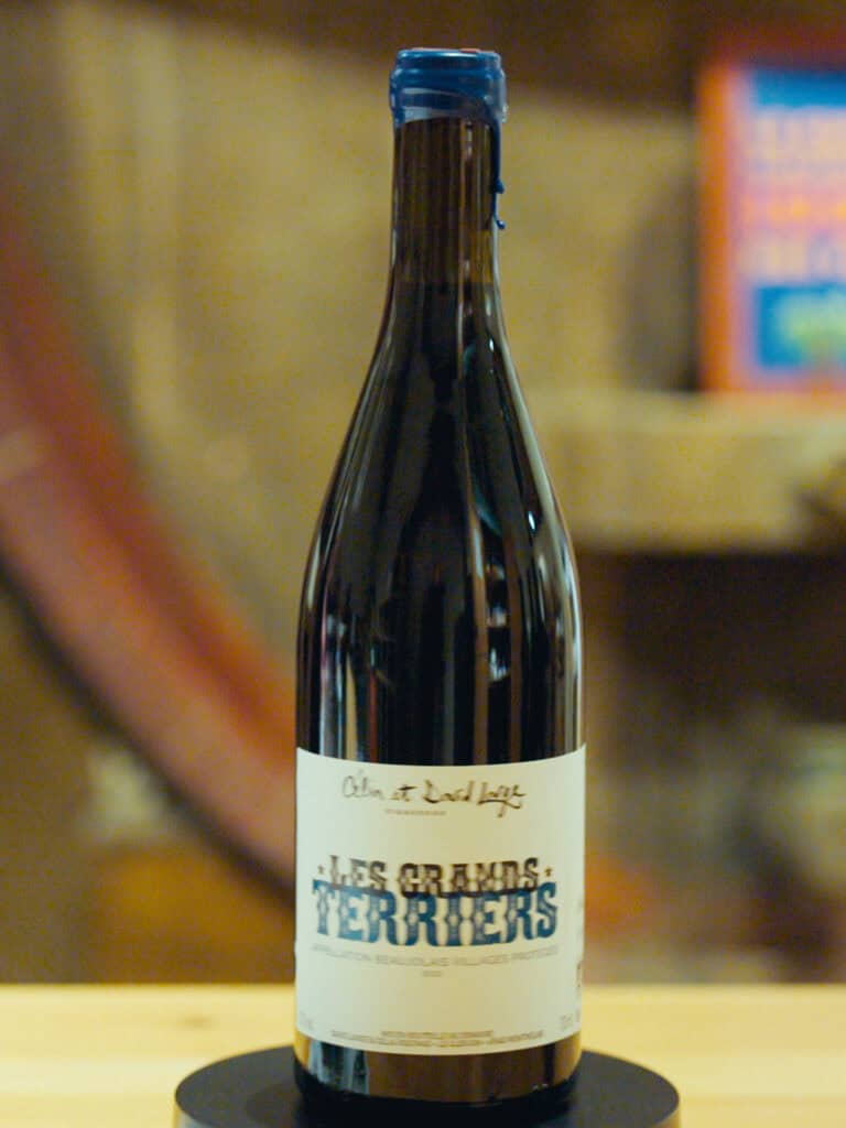 visuel illustrant la cuvée de David Large, Les Grands Terriers, 100% Gamay en AOP Beaujolais Villages Rouge