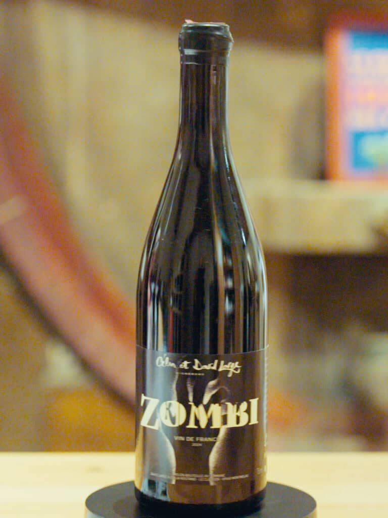Un visuel illustrant la cuvée de David Large nommée ZOMBI, 100% gamay