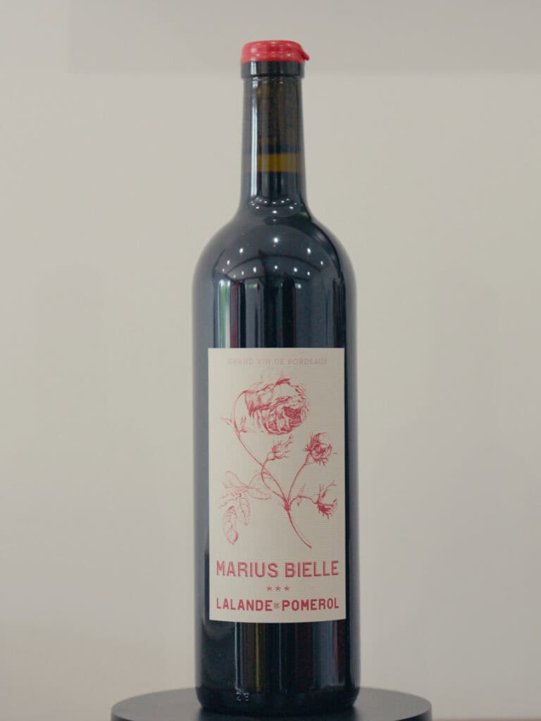 visuel illustrant la cuvée Marius de Damien Bielle en hommage à son grand-père (Marius): un très AOP Lalande de Pomerol 100% Merlot